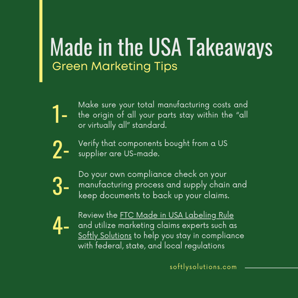 Made in the USA Takeaways